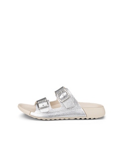 Women's ECCO® Cozmo Leather Two-Strap Sandal - Metallics - Outside