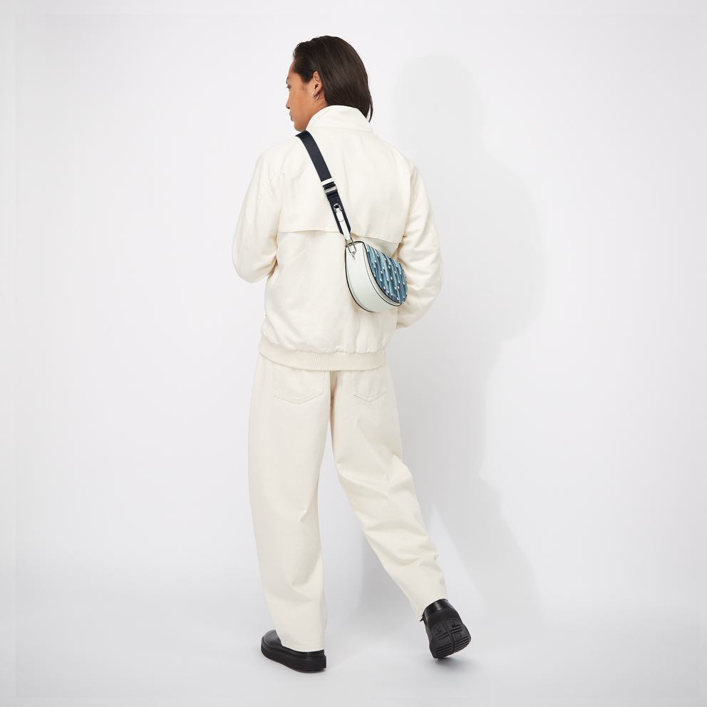 ECCO® Water Leather Saddle Bag - Blue - Modelshot-1