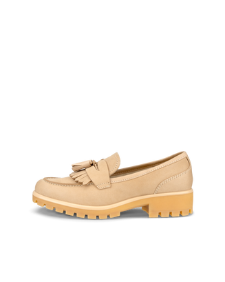 Women's ECCO® Modtray Nubuck Loafer - Beige - Outside