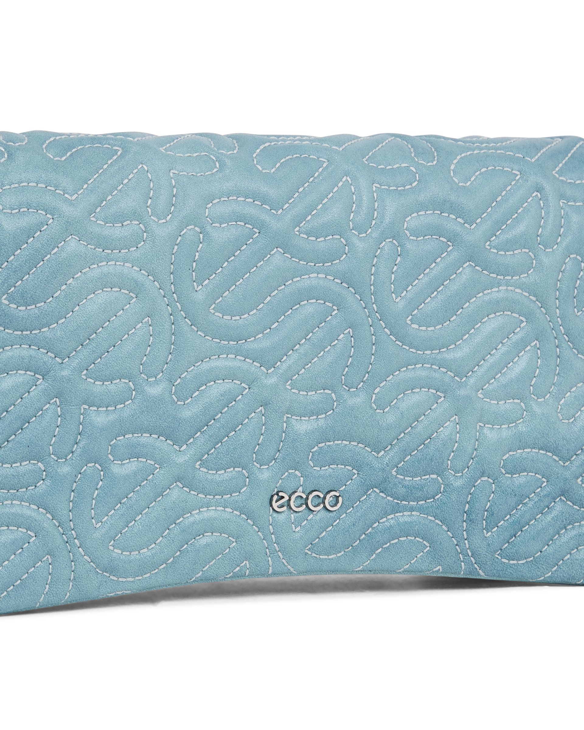 ECCO® Pinch Small Quilted Wave Indigo Leather Crossbody Bag - Blue - Detail-2