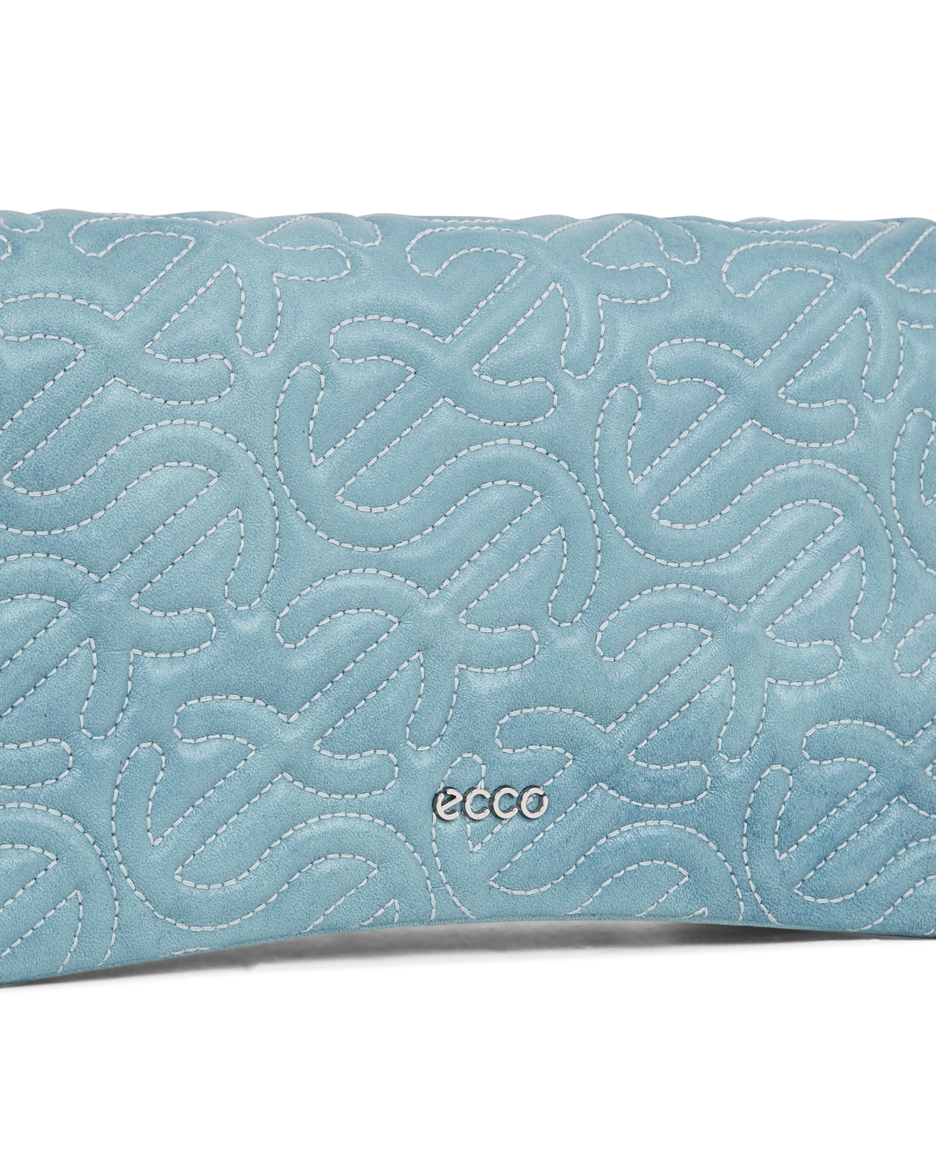 ECCO® Pinch Quilted Wave Indigo Leather Crossbody Bag - Blue - Detail-2