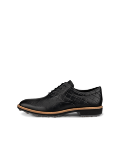 Men's ECCO® Golf Classic Hybrid Leather Shoe - Black - Outside