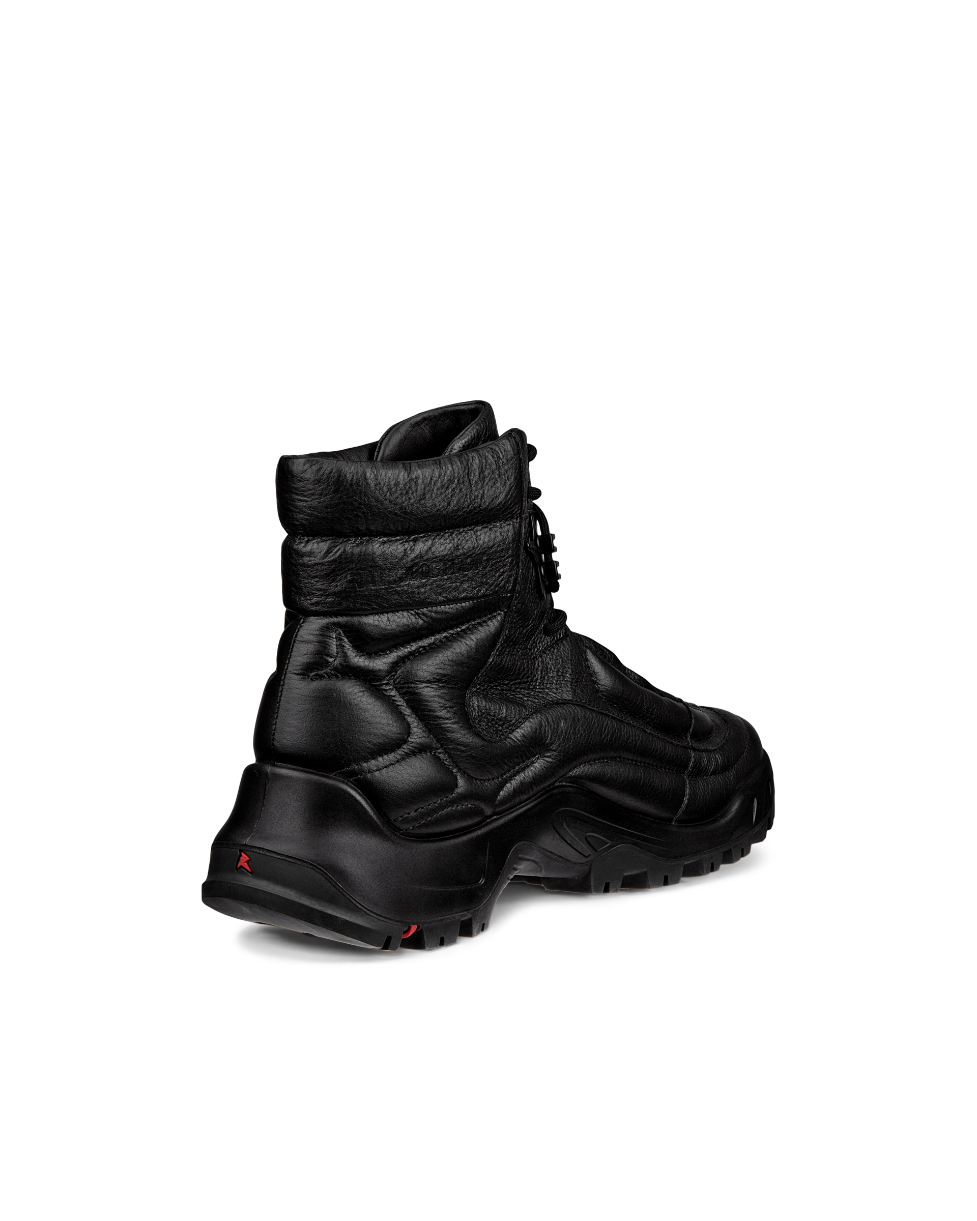 Men's ECCO® Offroad Leather Outdoor Ankle Boot - Black - Back