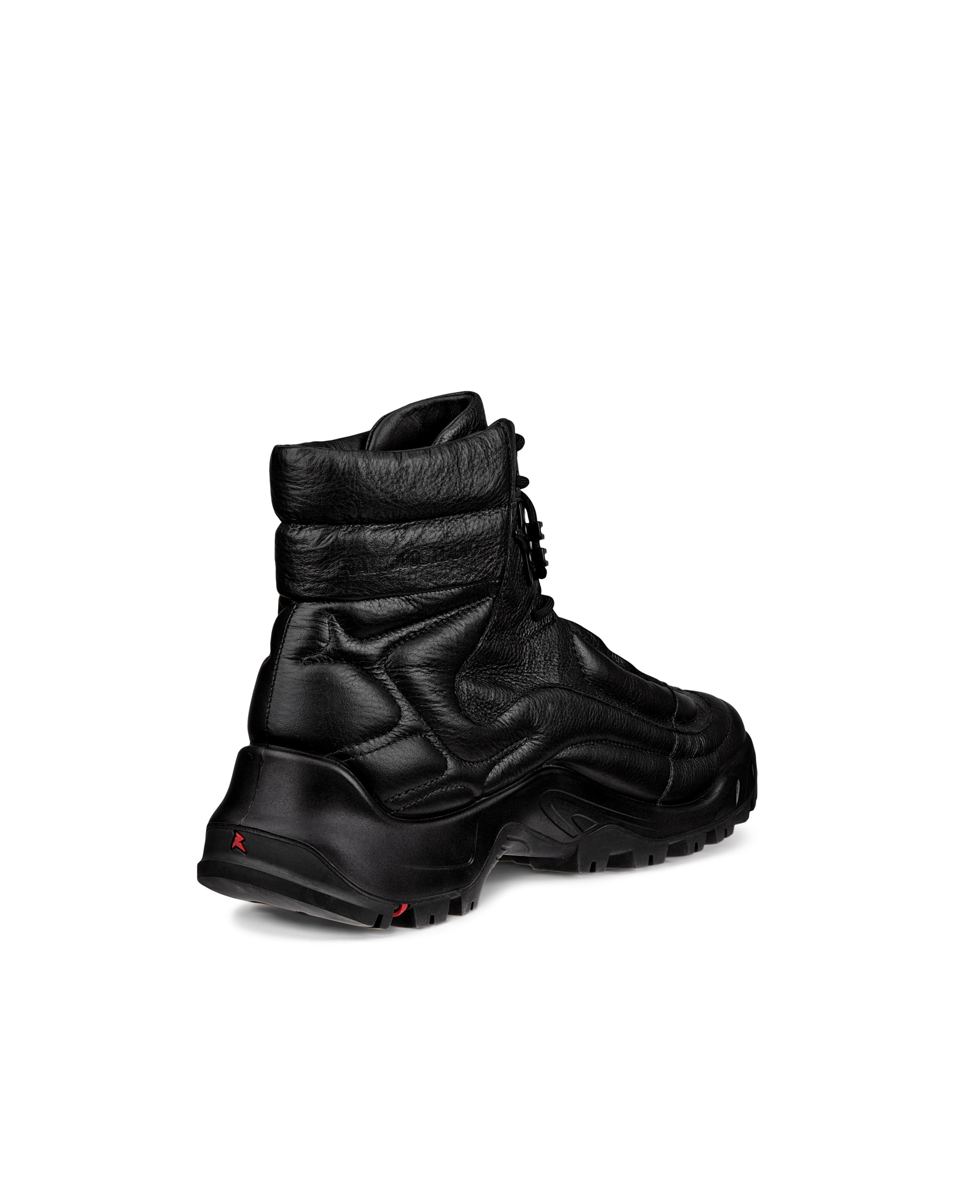 Men's ECCO® Offroad Leather Outdoor Ankle Boot - Black - Back