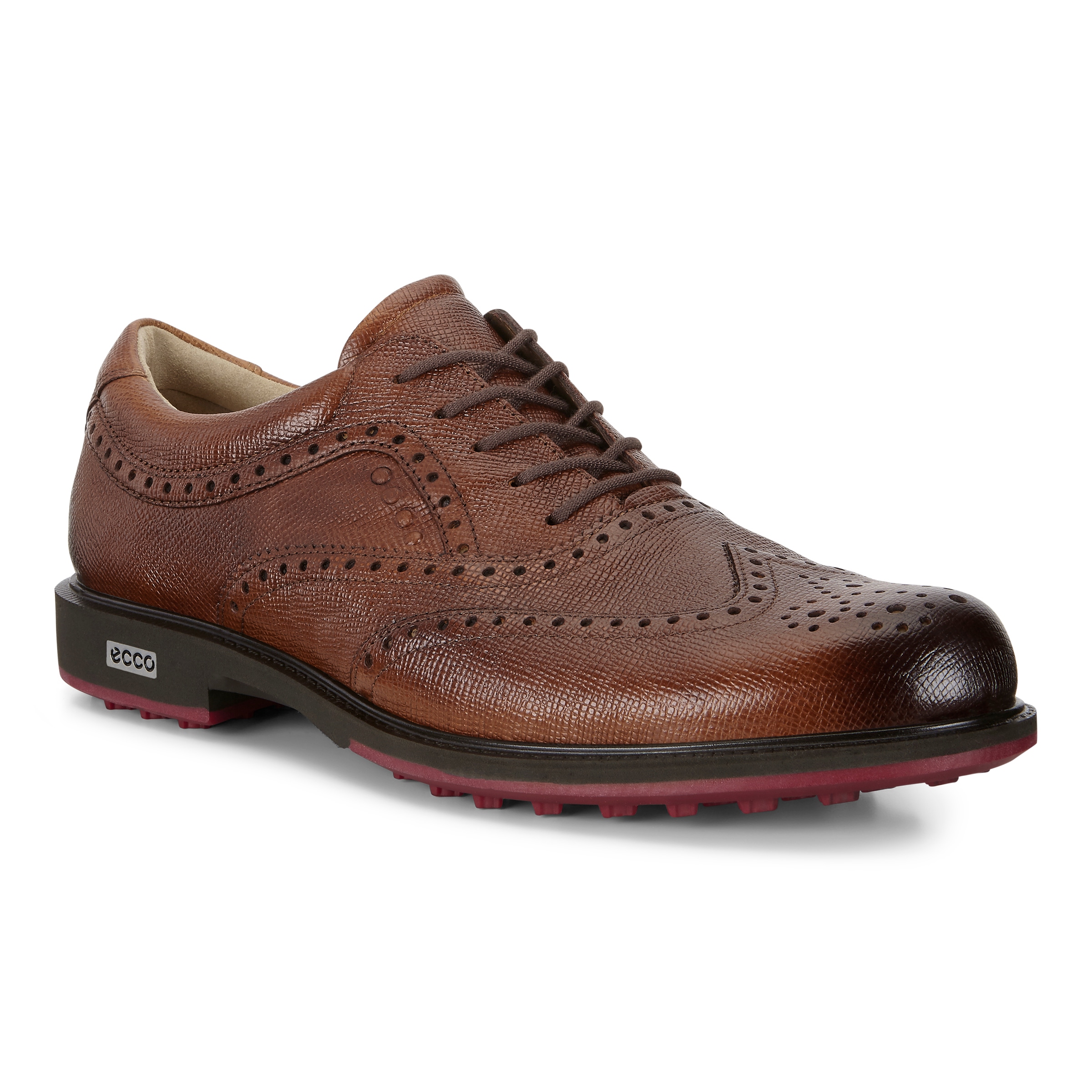 ECCO Men Tour Hybrid Golf Wingtip - Brown - Main