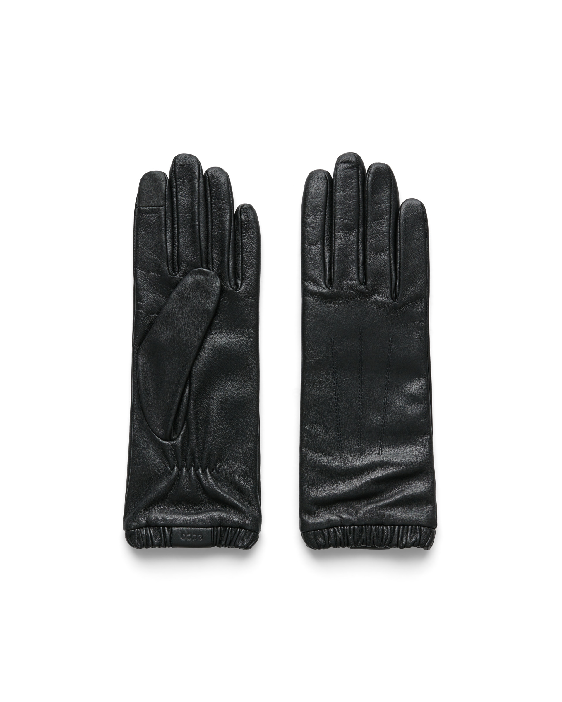 ECCO Gloves Classic ウィメンズ レザーグローブ - 黒 - Main