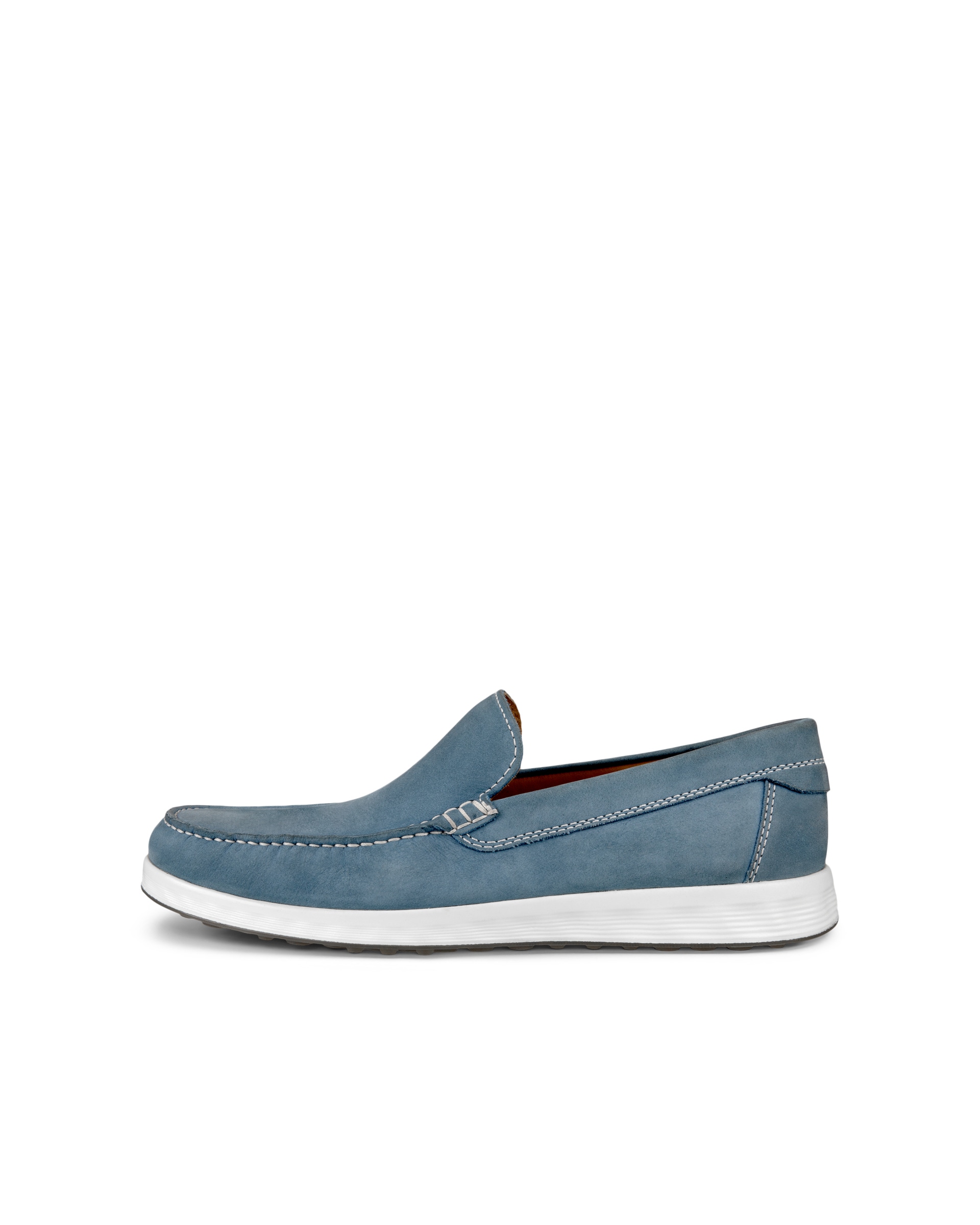 Men's ECCO® S Lite Moc Nubuck Moccasin - Blue - Outside