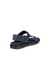 Men's ECCO® Flowt Nubuck Flat Sandal - Blue - Back