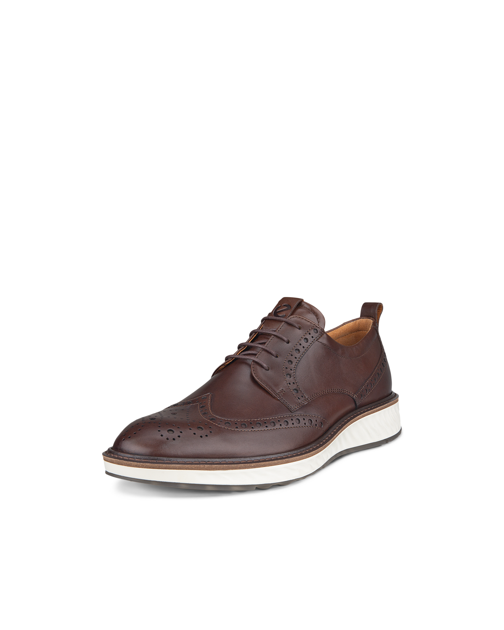 Men's ECCO® ST.1 Hybrid Leather Wingtip Derby Shoe - Brown - Main