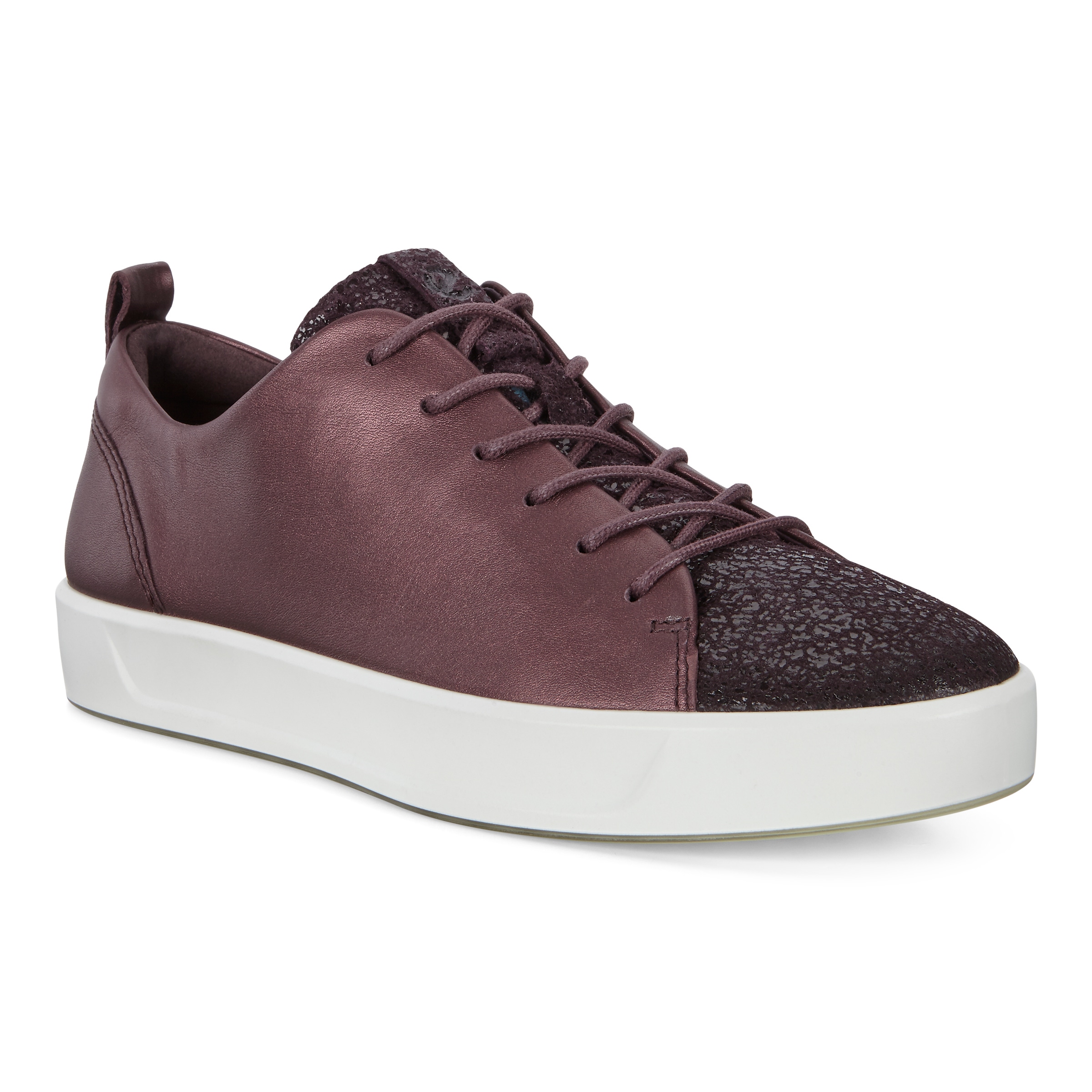 ECCO Womens Soft 8 Sneaker Lace II - Red - Main