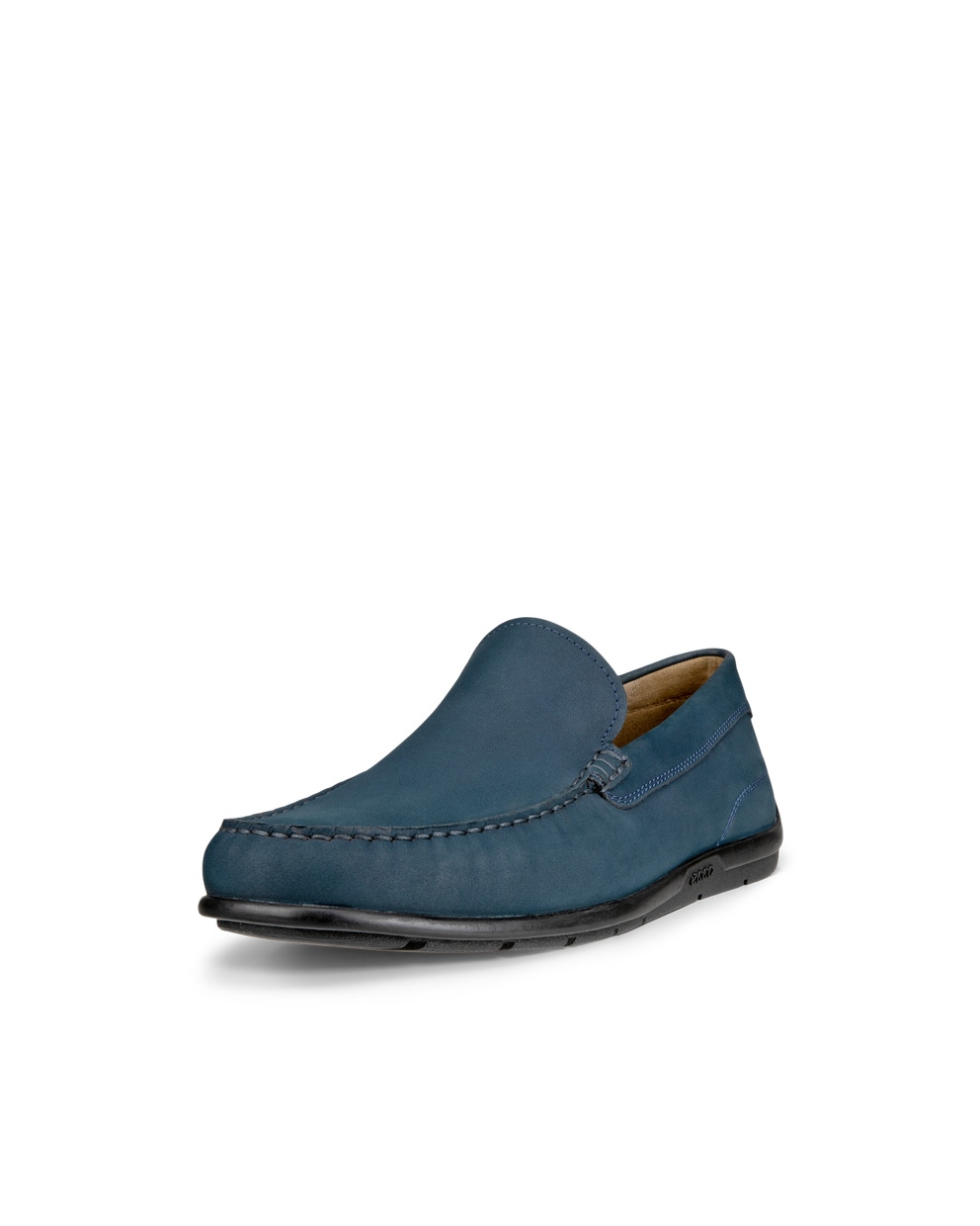 Men's ECCO® Classic Moc 2.0 Leather Slip-On - Blue - Main