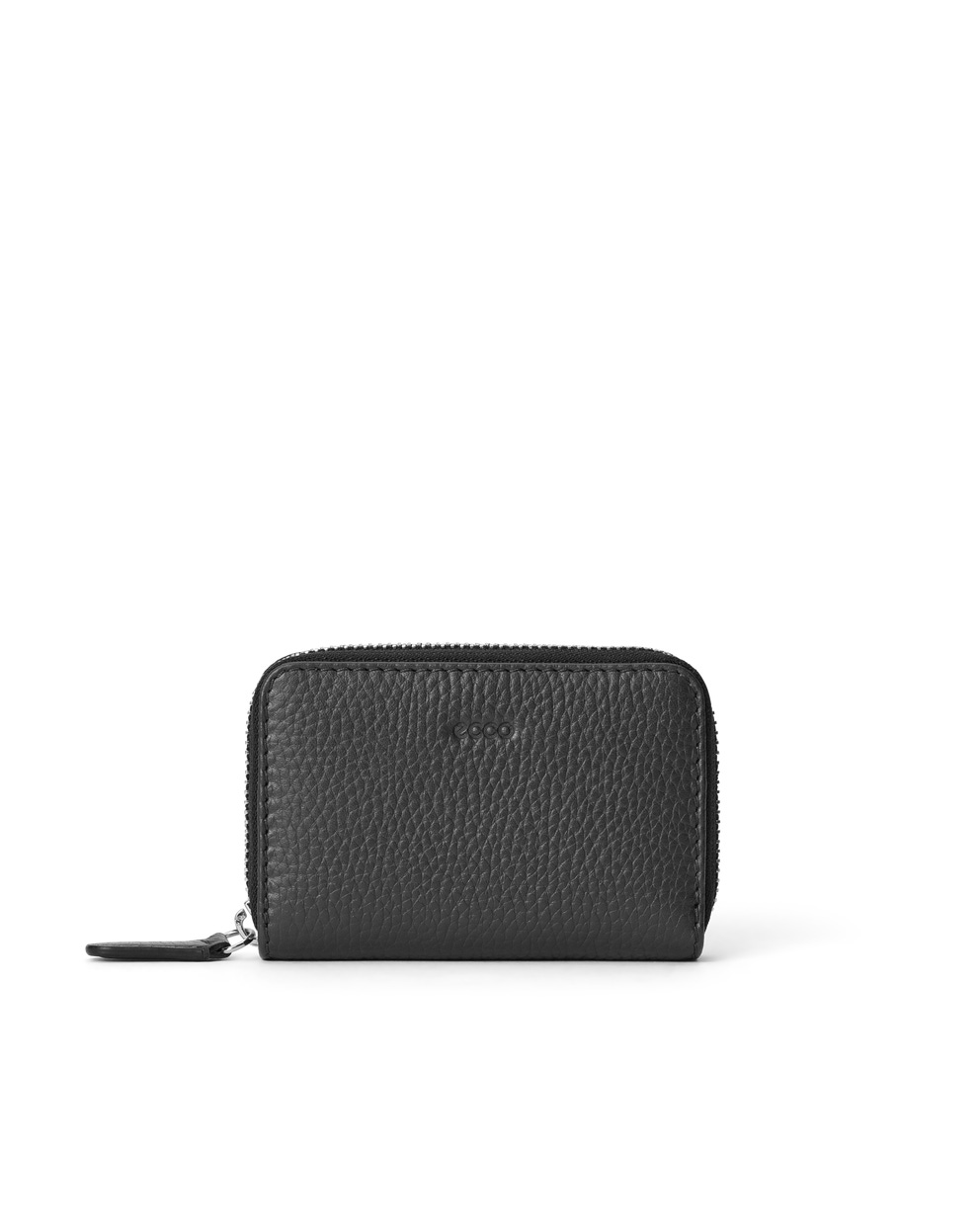 ECCO® Essential Small Zip-Around Leather Wallet - Black - Main