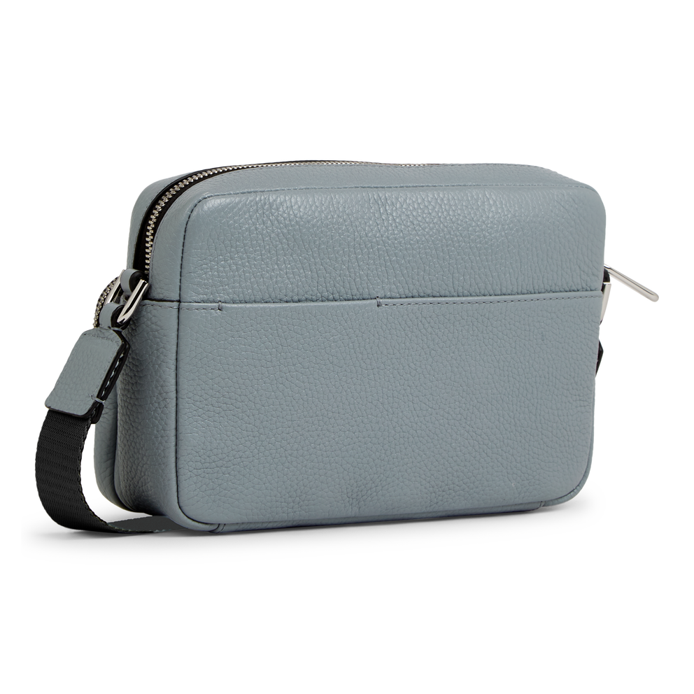 ECCO® Camera Bag Leather Crossbody Bag - Grey - Back