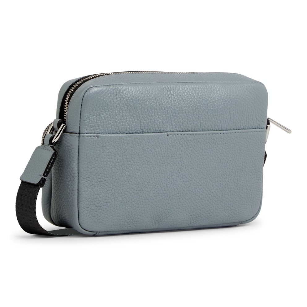 ECCO® Camera Bag Leather Crossbody Bag - Grey - Back