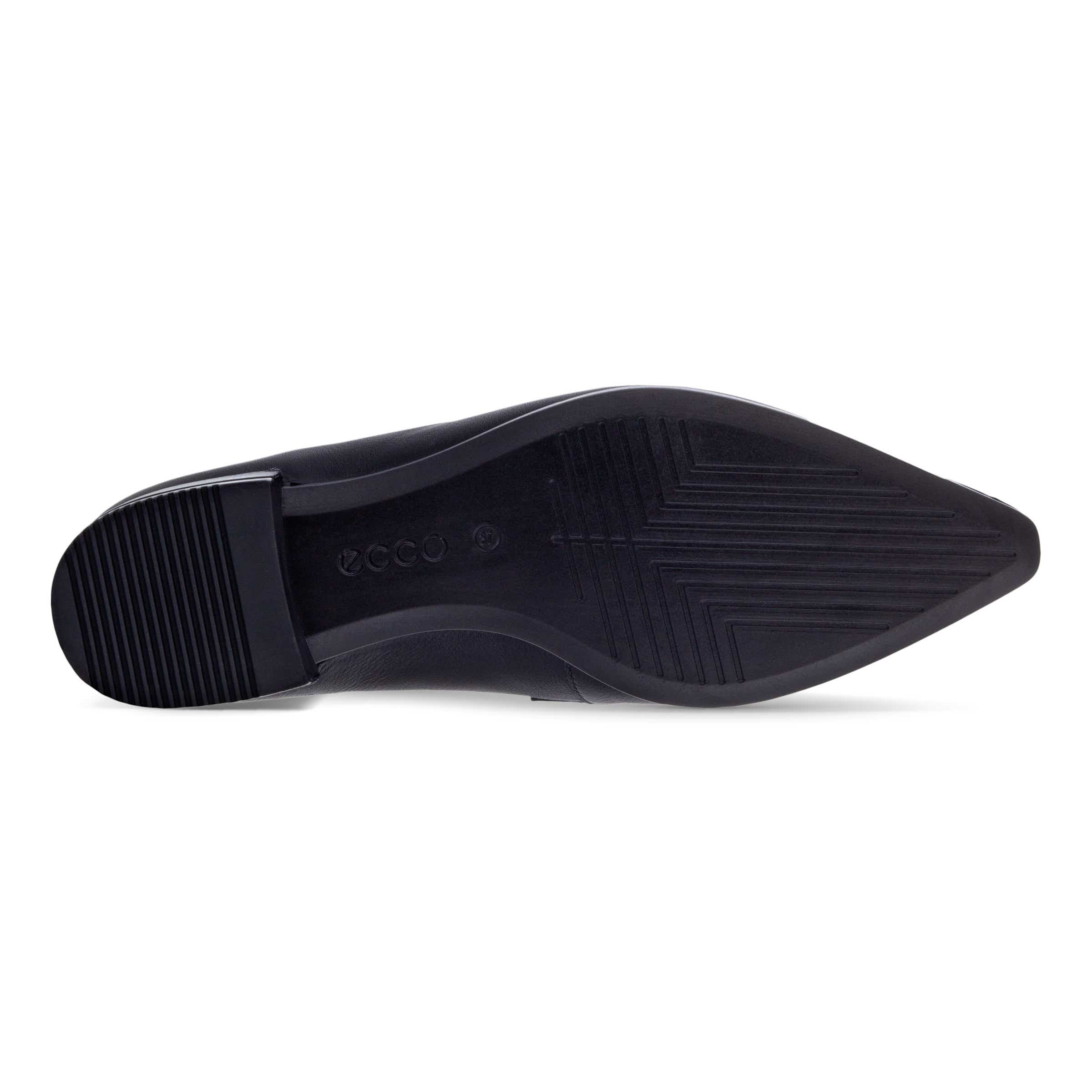 ECCO Shape 20 Pointy ウィメンズ レザーローファー - 黒 - Sole