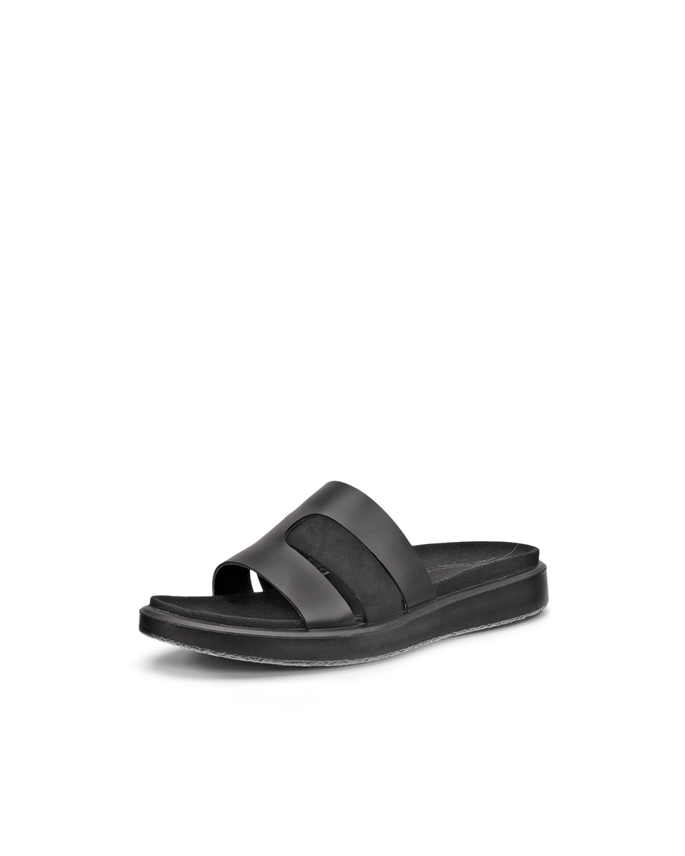 Women's ECCO® Flowt Leather Slide - Black - Main