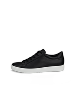 Women's ECCO® Soft Classic Leather Sneaker - Black - Outside