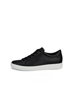 Women's ECCO® Soft Classic Leather Sneaker - Black - Outside