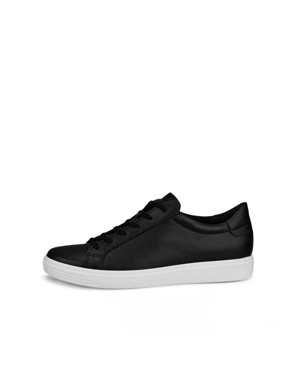 Women s ECCO Soft Classic Leather Sneaker Black