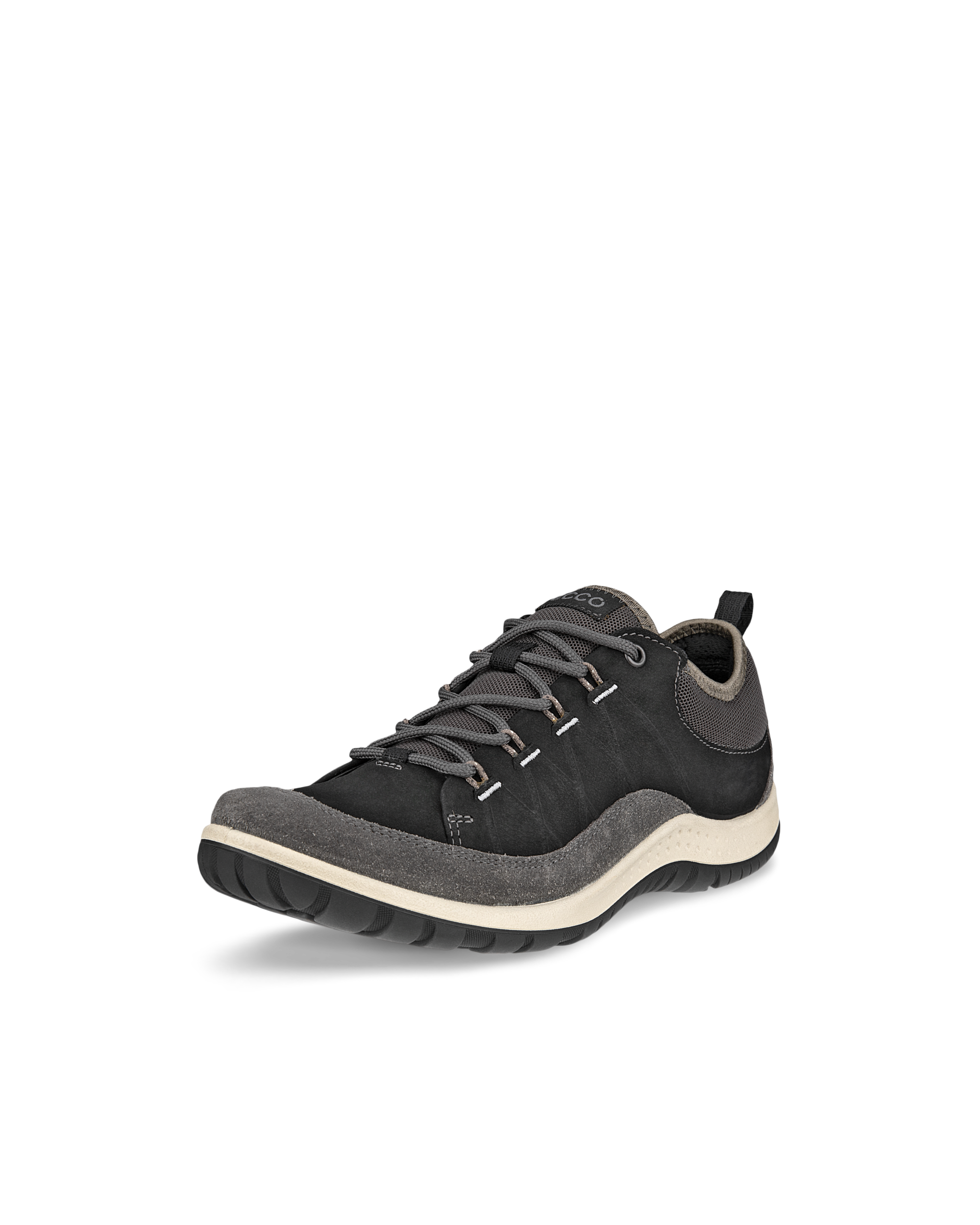 Women's ECCO® Aspina Nubuck Sneaker - Black - Main