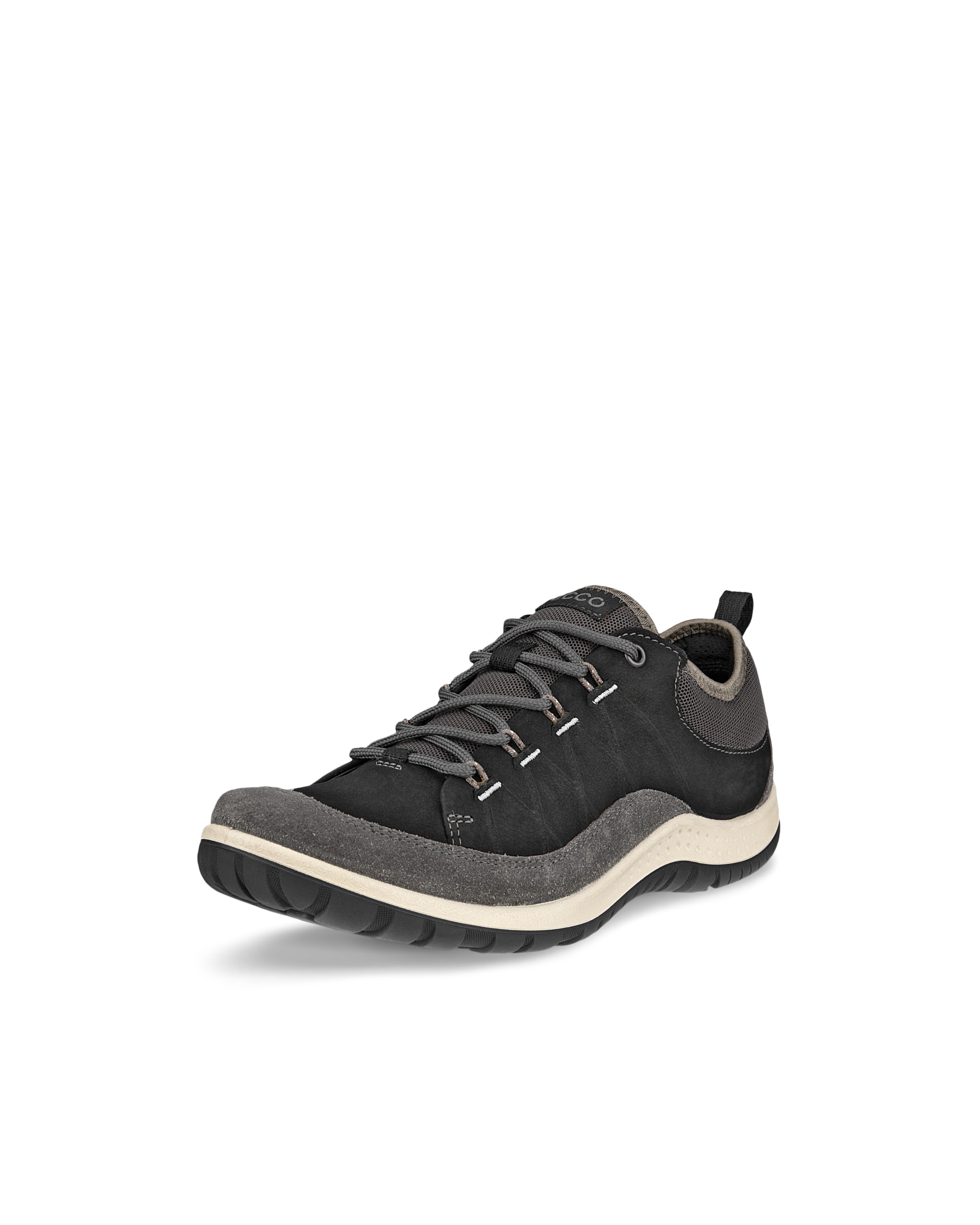 Women's ECCO® Aspina Nubuck Sneaker - Black - Main