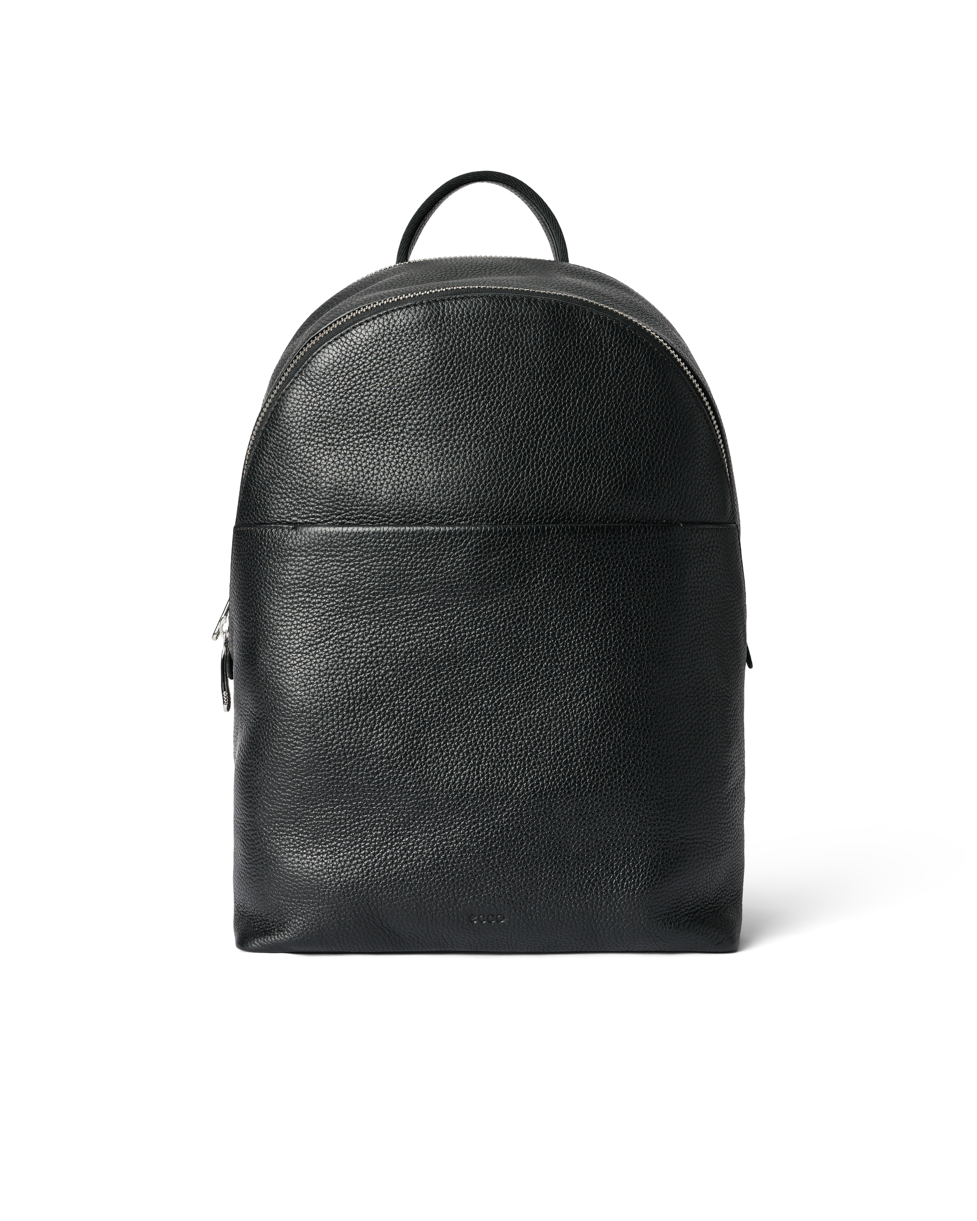 ECCO® Round Pack Pebbled Leather Backpack - Black - Main