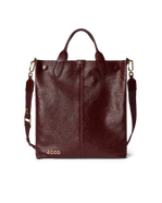 ECCO® Tote Soft North-South sac cabas cuir - Rouge - Main