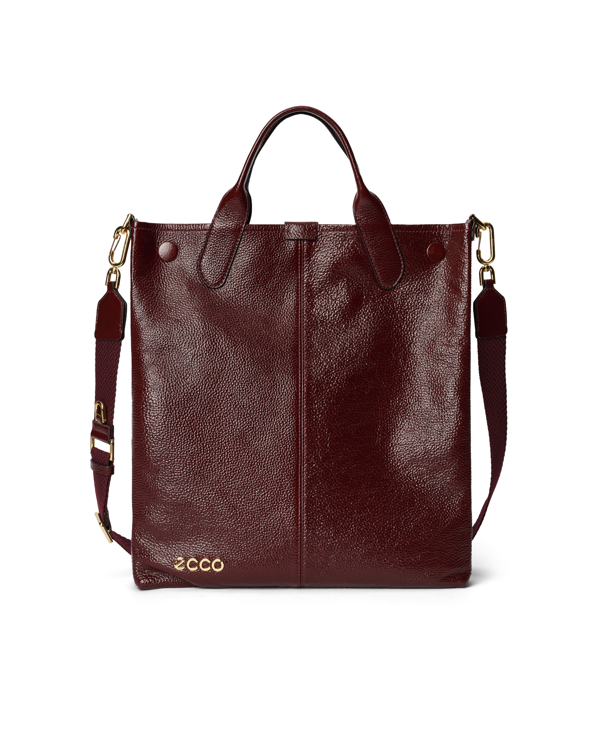 ECCO® Tote Soft North-South Leather Tote Bag - Red - Main