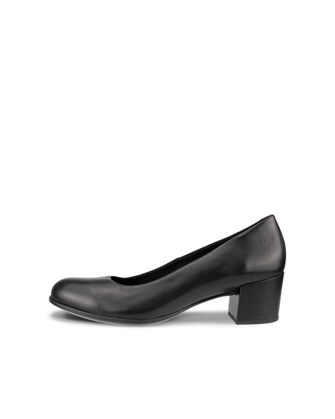 Women s ECCO Sculpted LX 35 Leather Block Heeled Pump Black