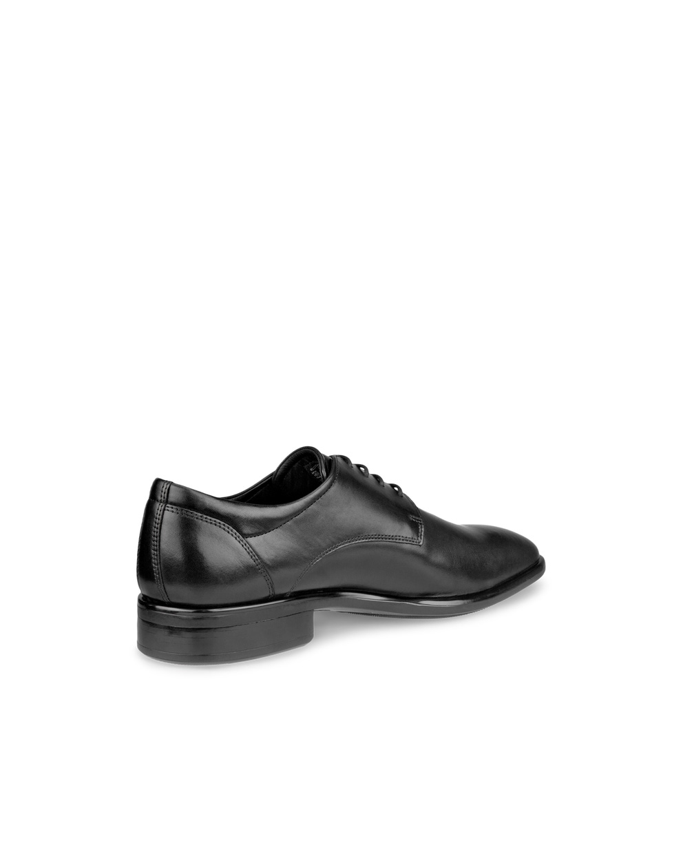 Men's ECCO® Citytray Leather Derby Shoe - Black - Back