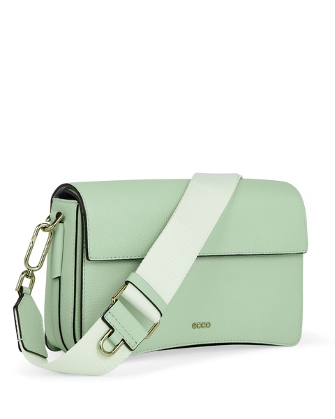 ECCO Leather Pinch Crossbody Bag Green