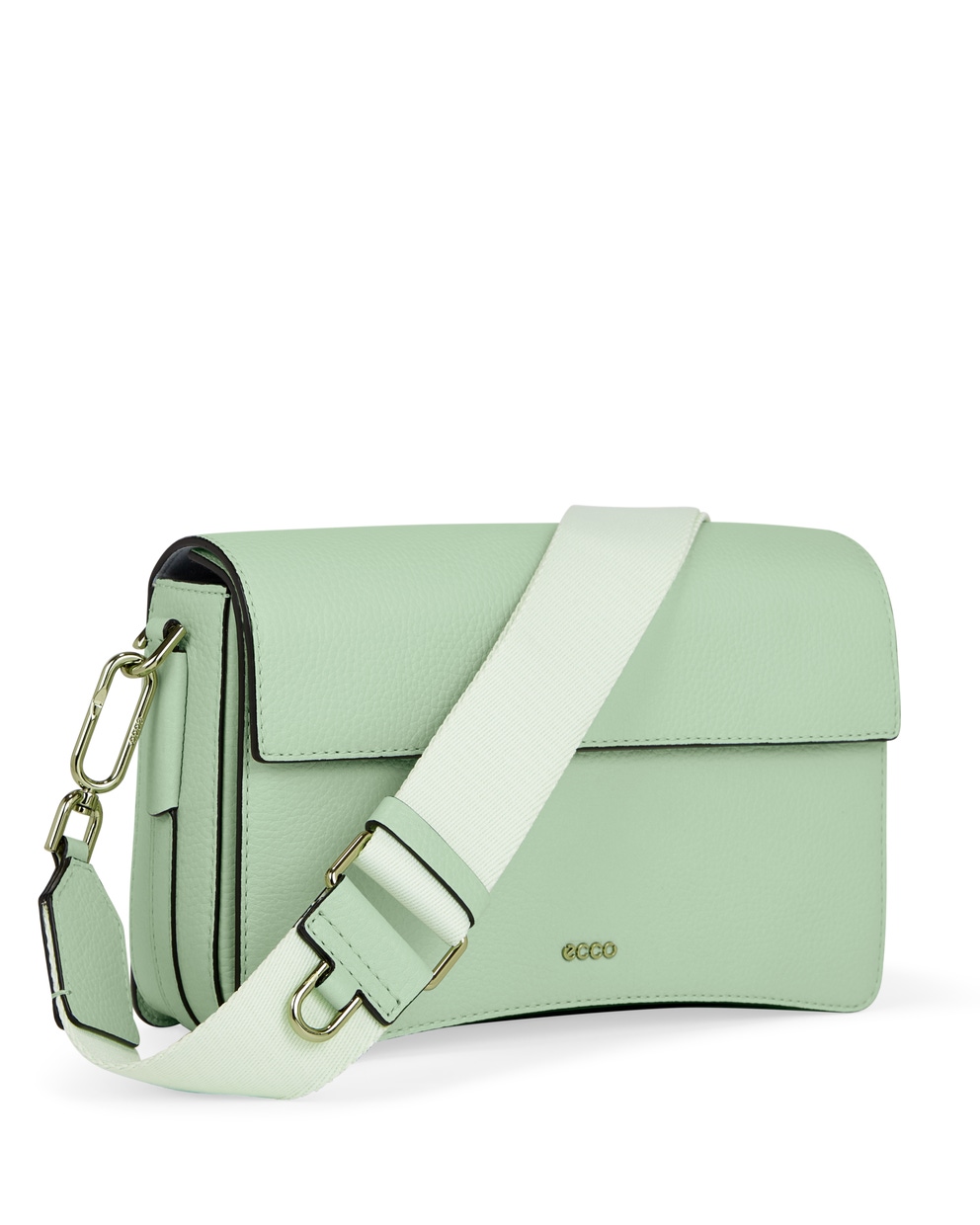 ECCO® Leather Pinch Crossbody Bag - Green - Main