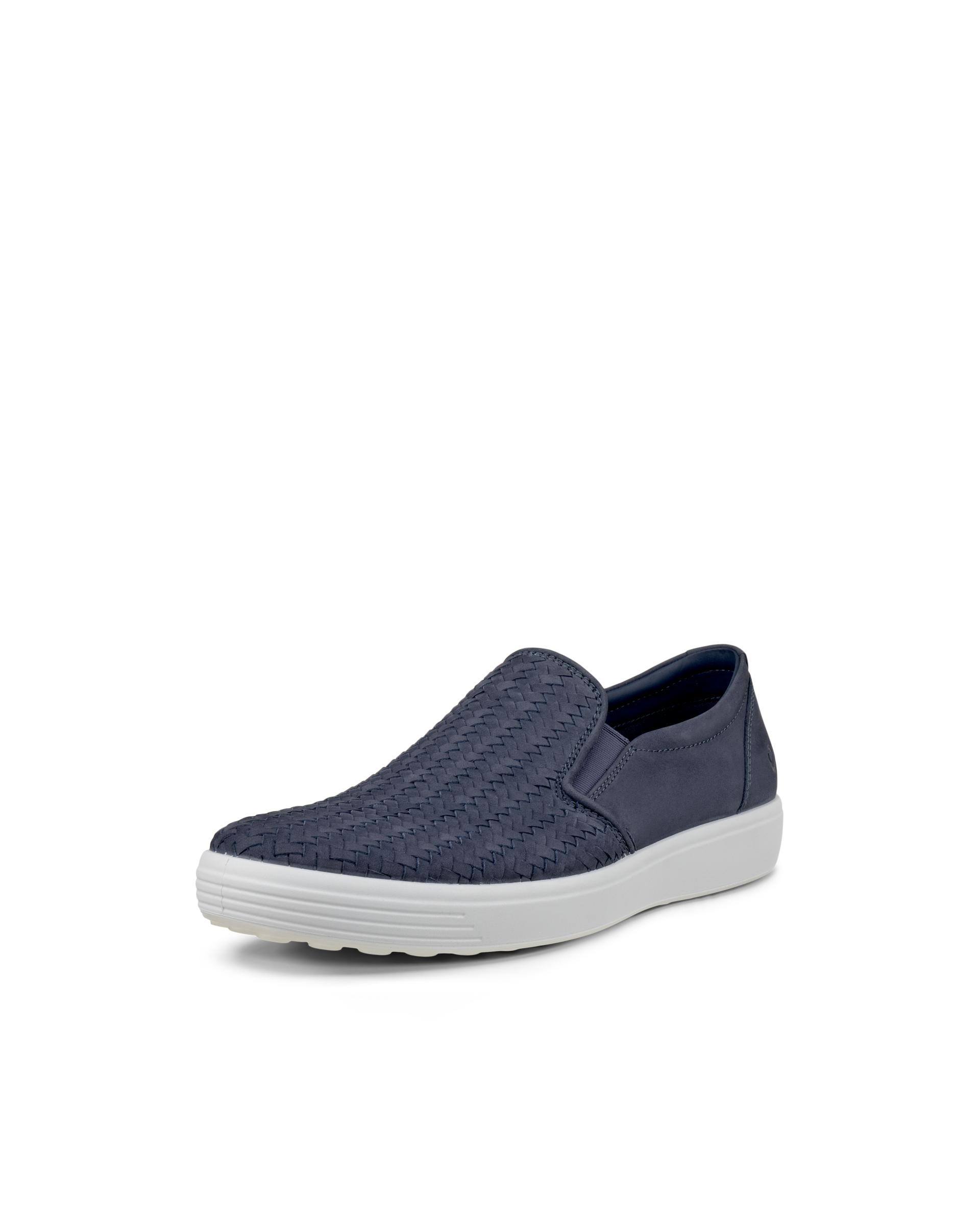 ECCO® Soft 7 baskets en nubuck pour homme - Bleu - Main