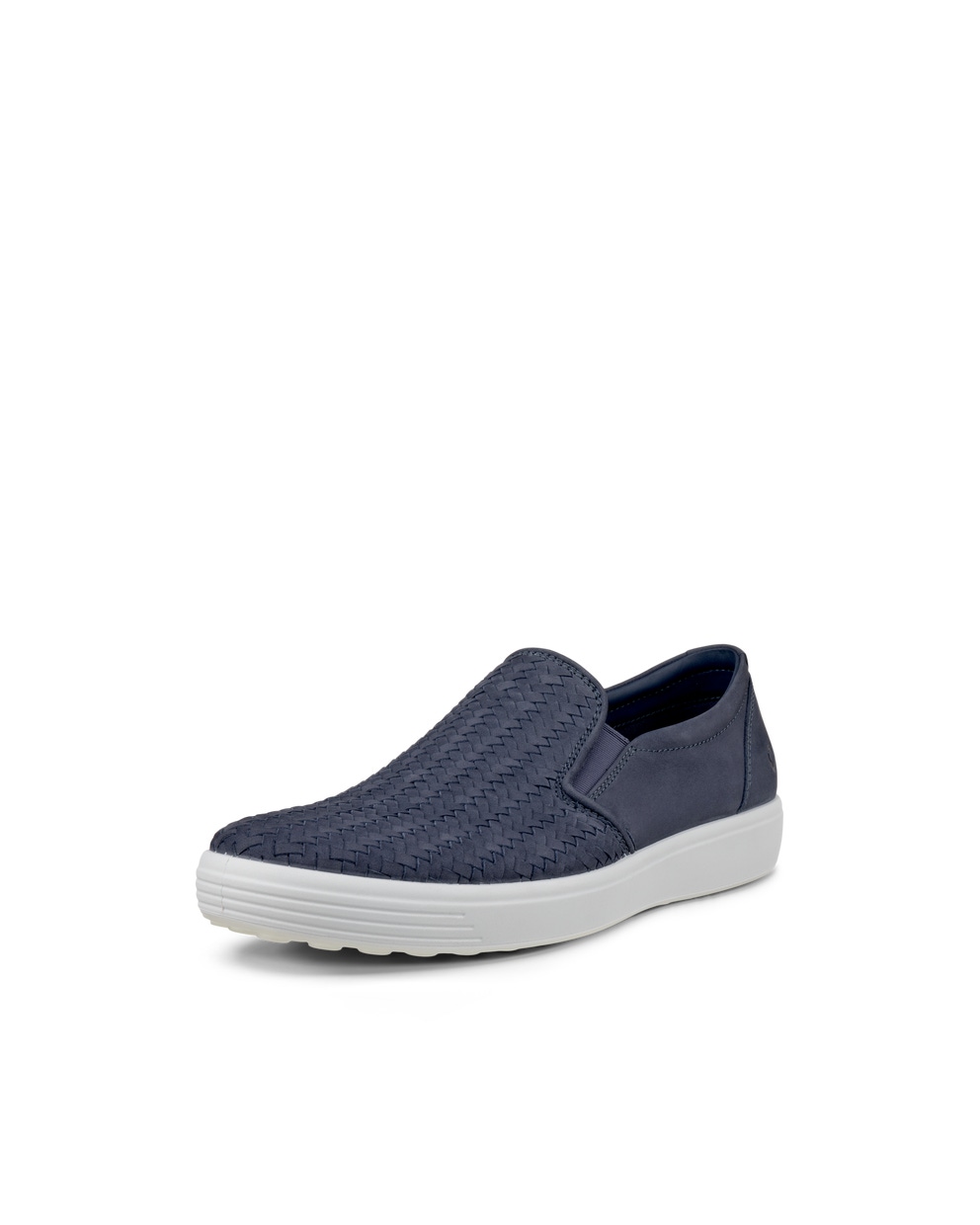 ECCO® Soft 7 baskets en nubuck pour homme - Bleu - Main