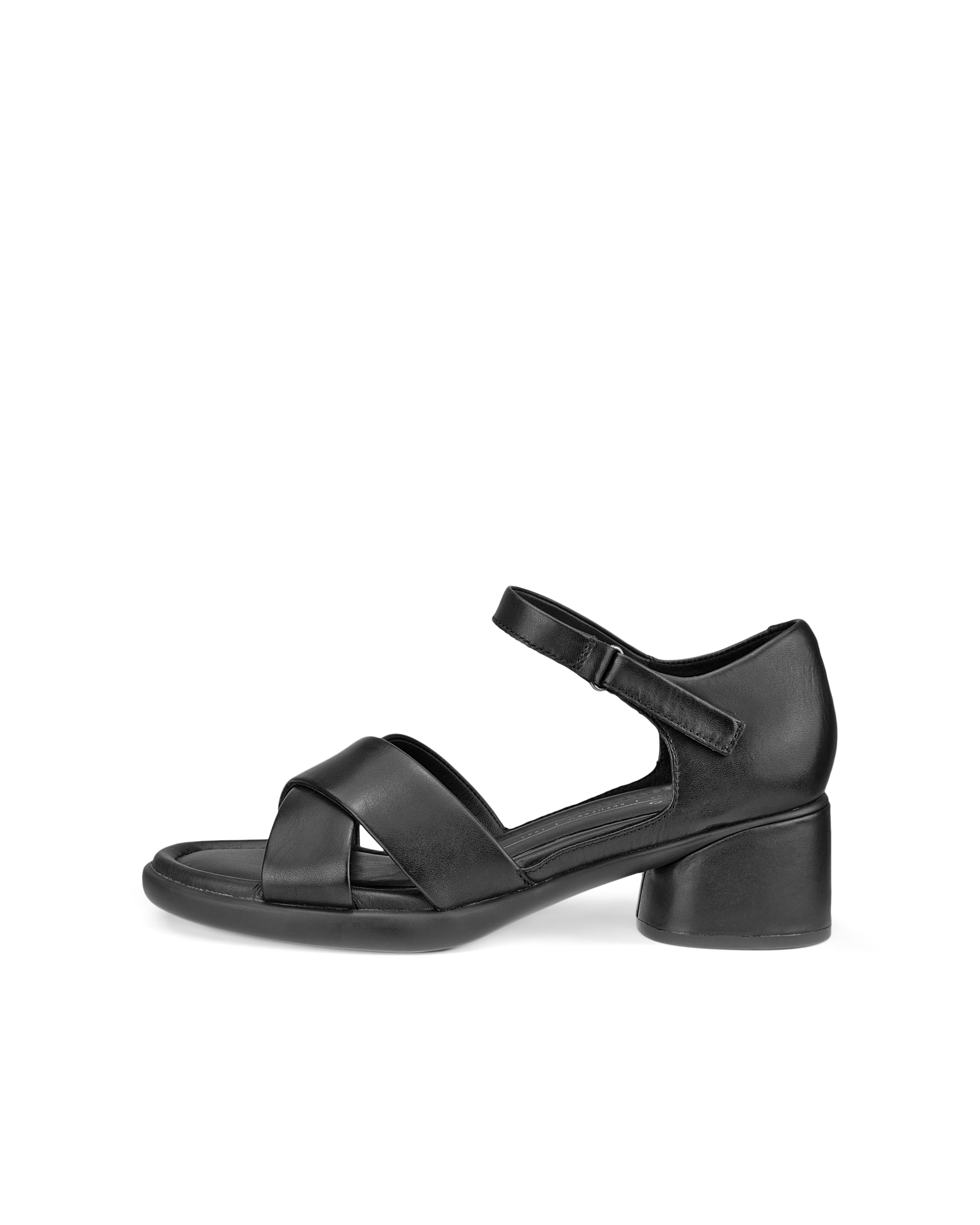 Women's ECCO® Sculpted Sandal LX 35 Leather Heeled Sandal - Black - Outside