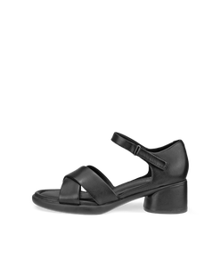 Women's ECCO® Sculpted Sandal LX 35 Nubuck Heeled Sandal - Black - Outside