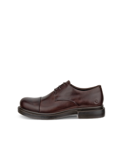 Men's ECCO® Metropole Seoul Leather Derby Shoe - Brown - Outside