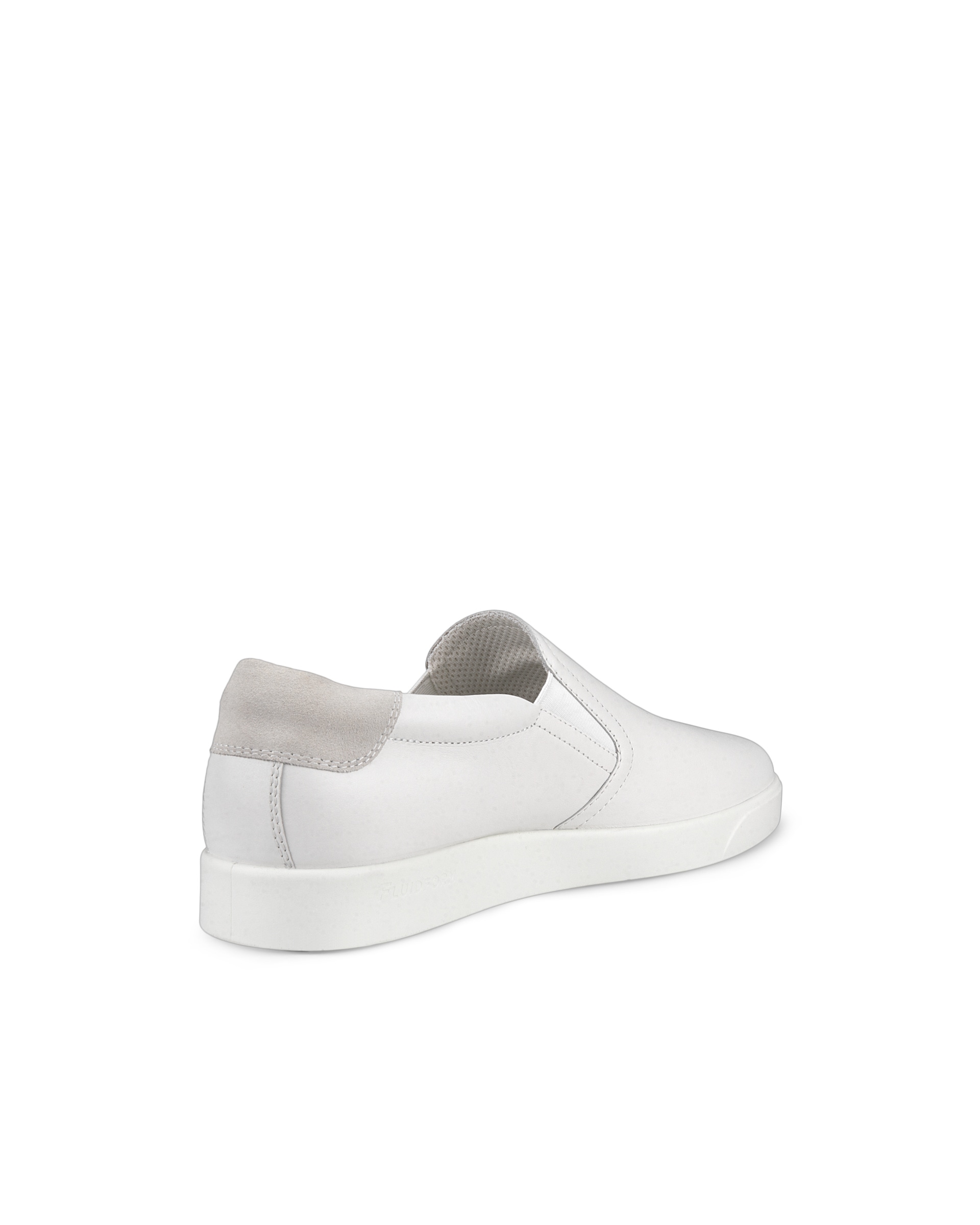 Men's ECCO® Street Lite Leather Slip-On Sneaker - White - Back