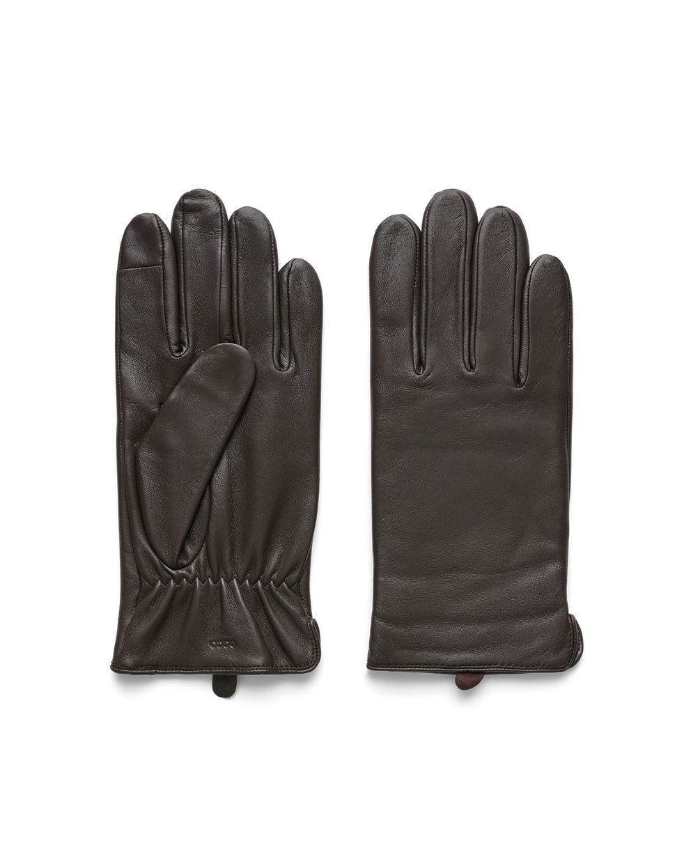 Men's ECCO® Gloves Leather Gloves - Brown - Main