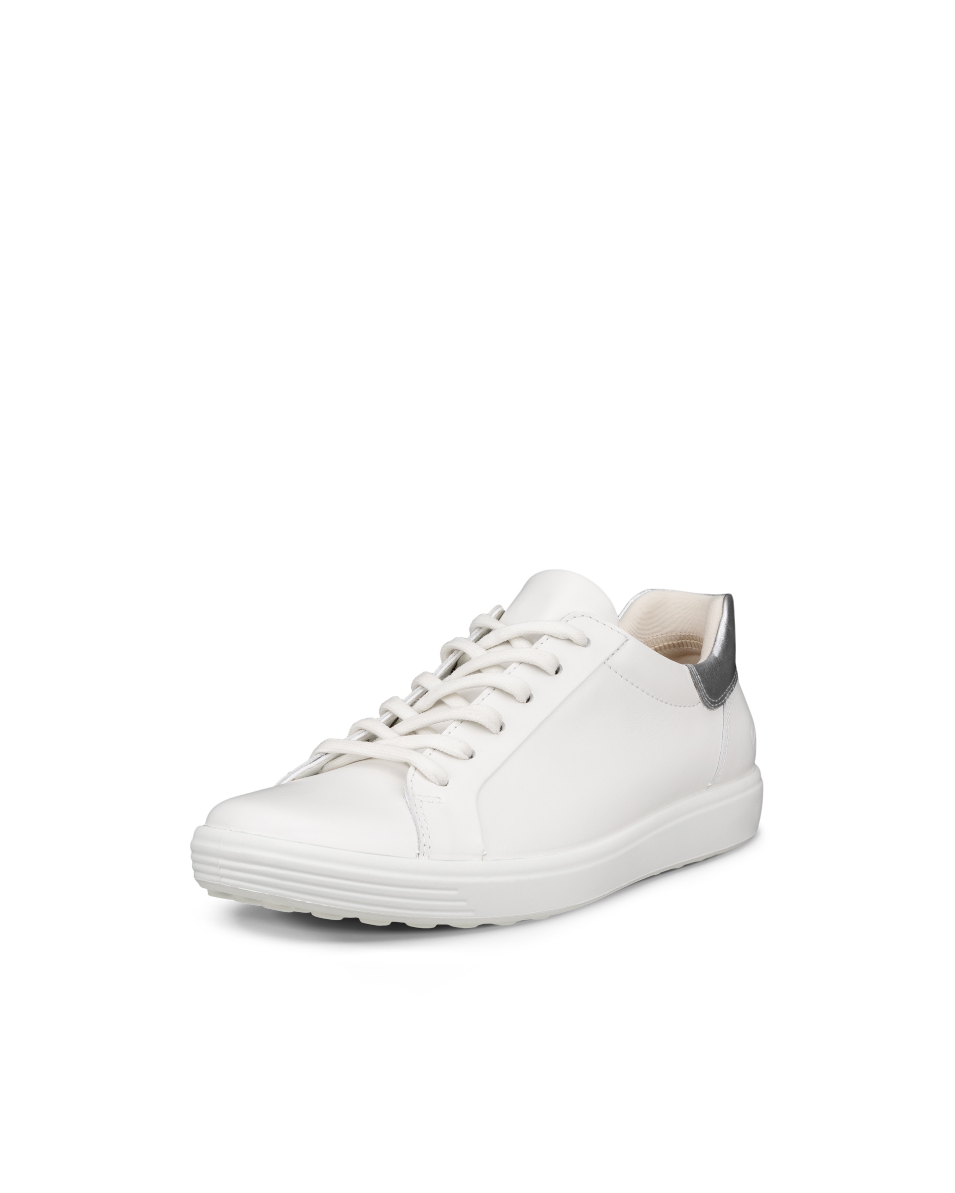 Women's ECCO® Soft 7 Leather Slip-In Sneaker - White - Main