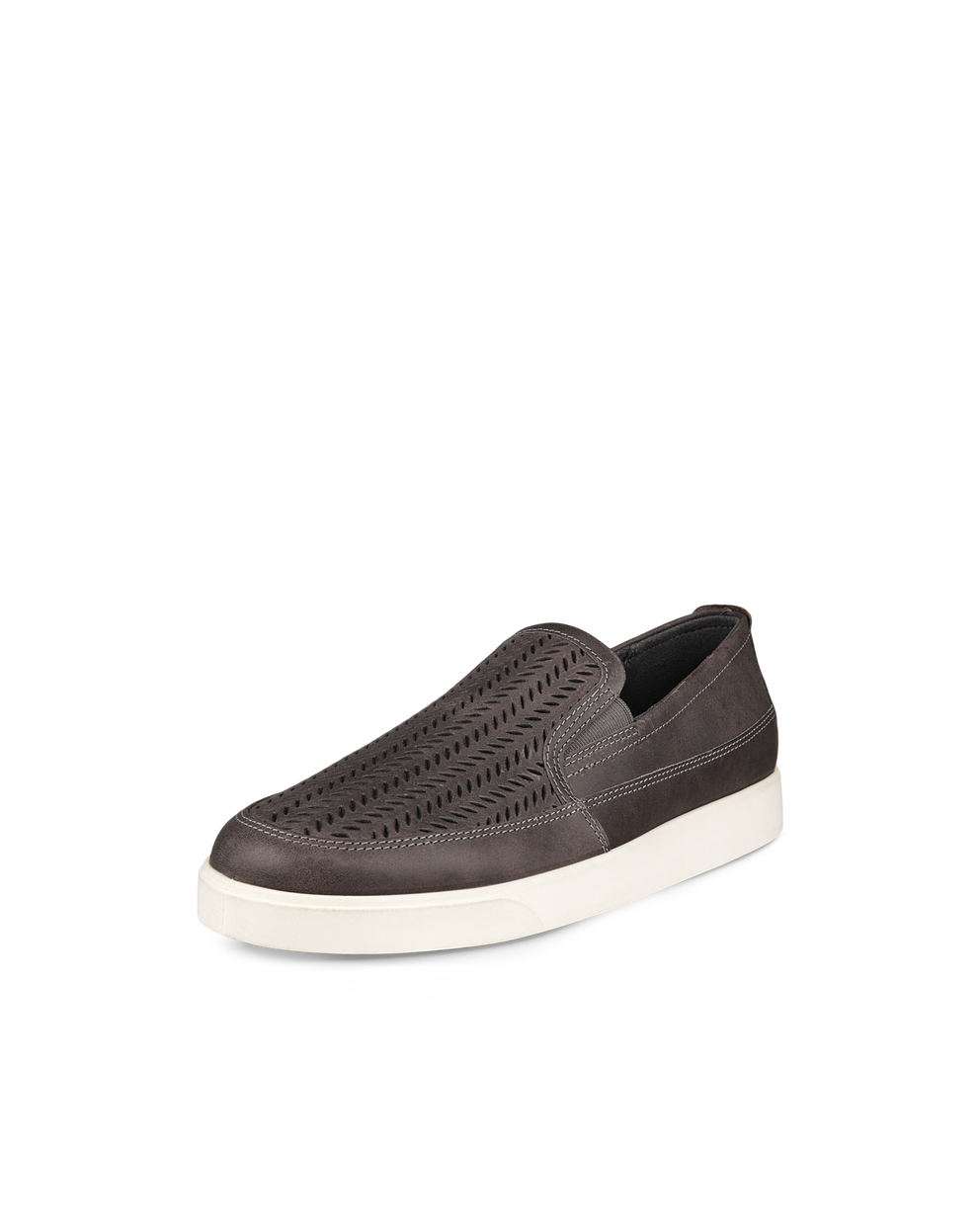 Men's ECCO® Street Lite Leather Slip-On - Grey - Main