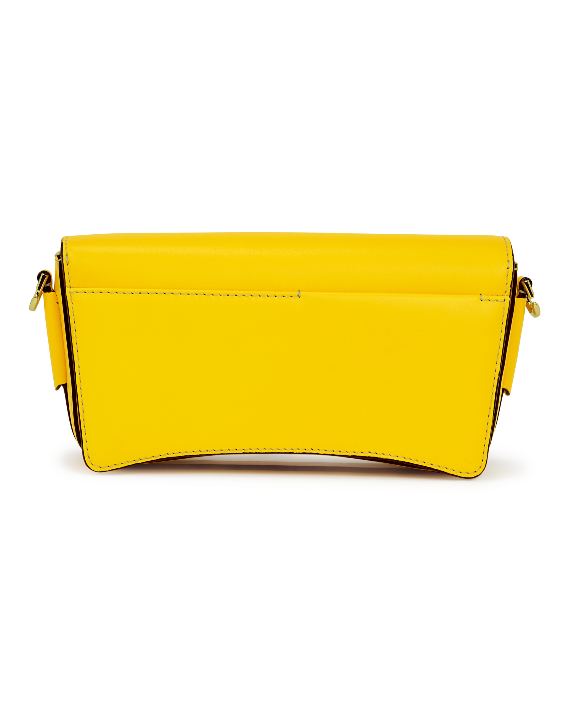 ECCO® Lock Wave Leather Crossbody Bag - Yellow - Back