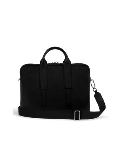 ECCO® Textureblock Leather Laptop Bag - Black - Main