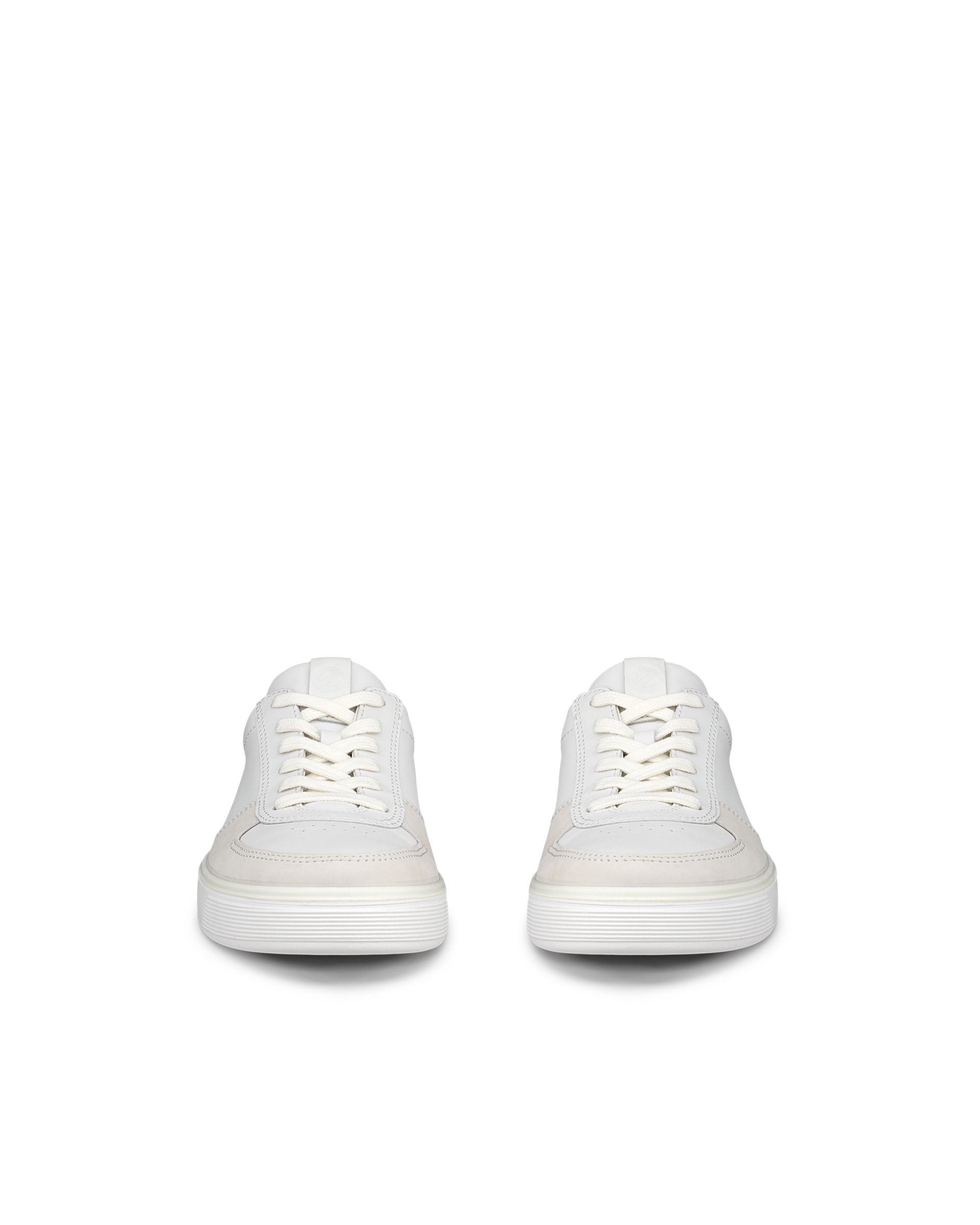 ECCO Men Street Tray Low Dunk Shoes - White - Front pair