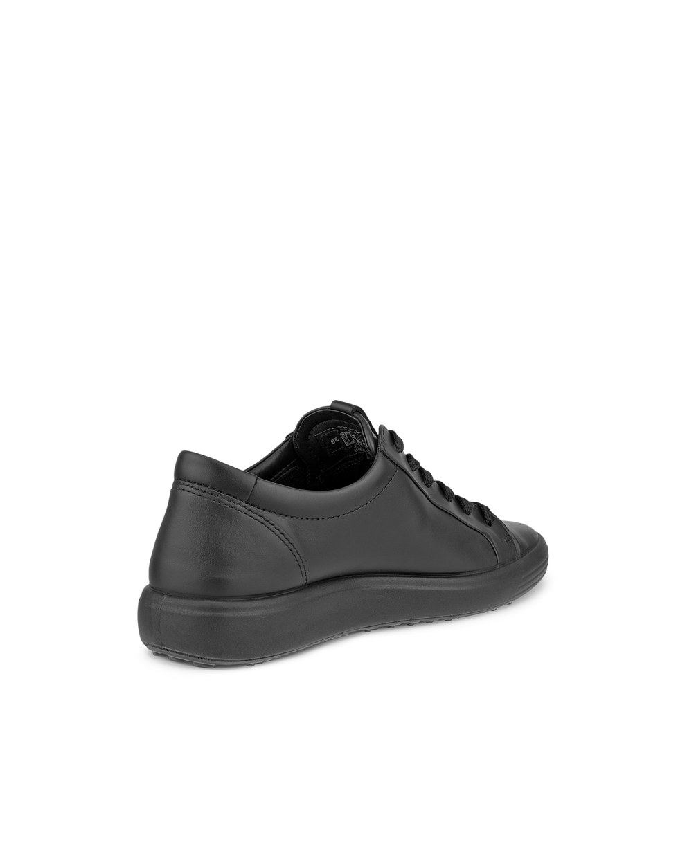 Women's ECCO® Soft 7 Leather Sneaker - Black - Back