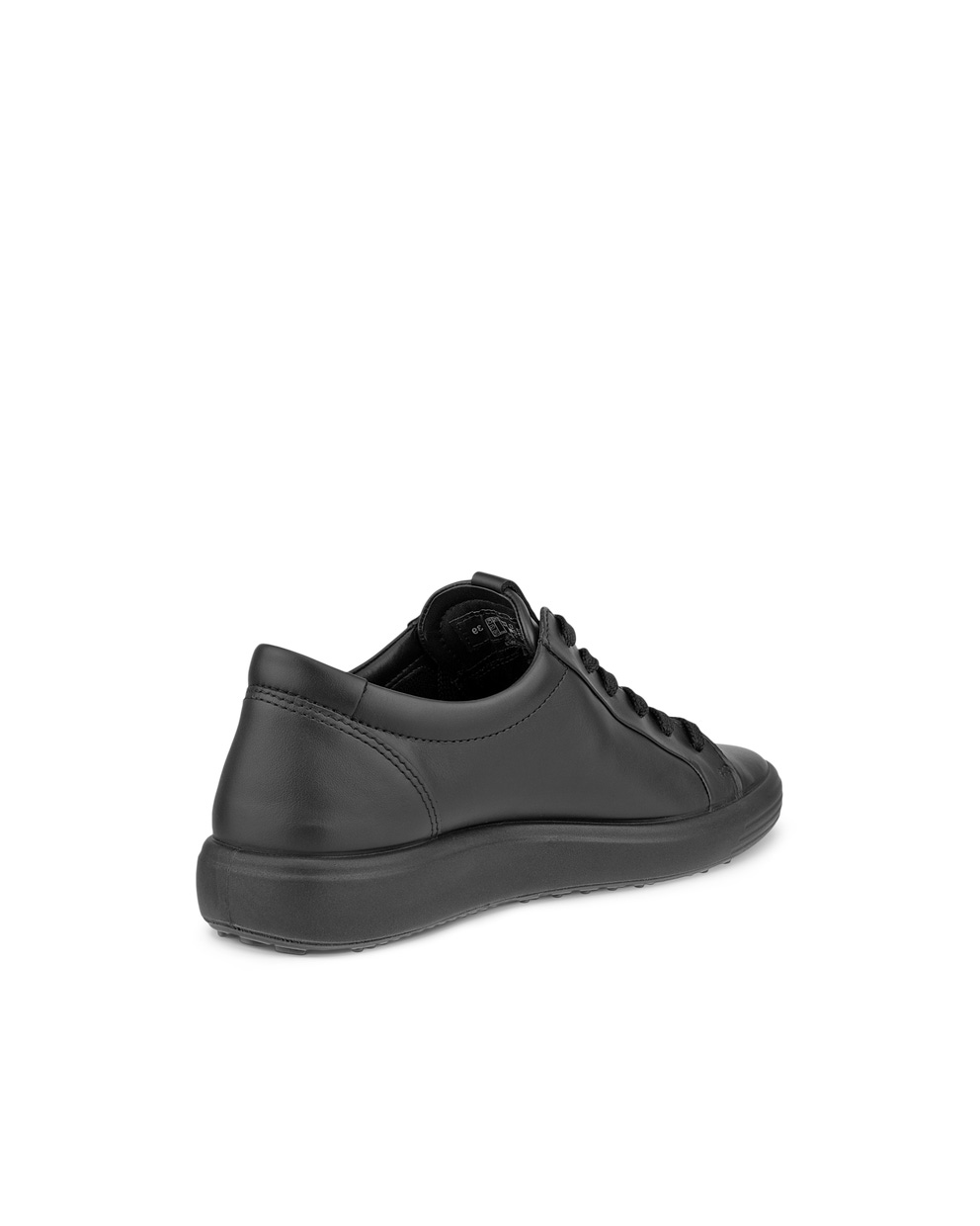 Women's ECCO® Soft 7 Leather Sneaker - Black - Back