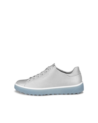 Women's ECCO® Golf Tray Leather Shoe - Metallics - Outside