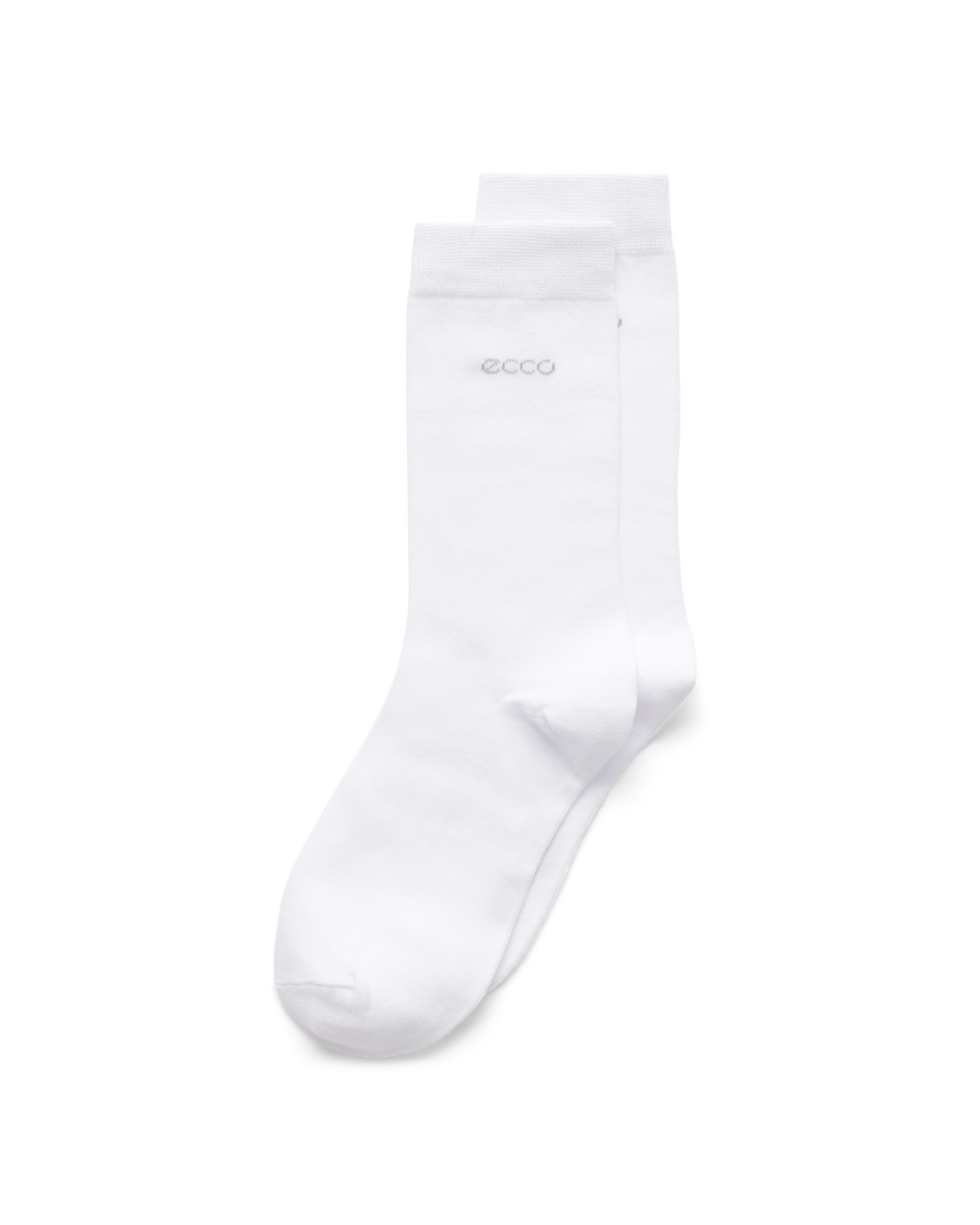 Unisex ECCO® Classic Mid-Cut Socks  - White - Detail-1