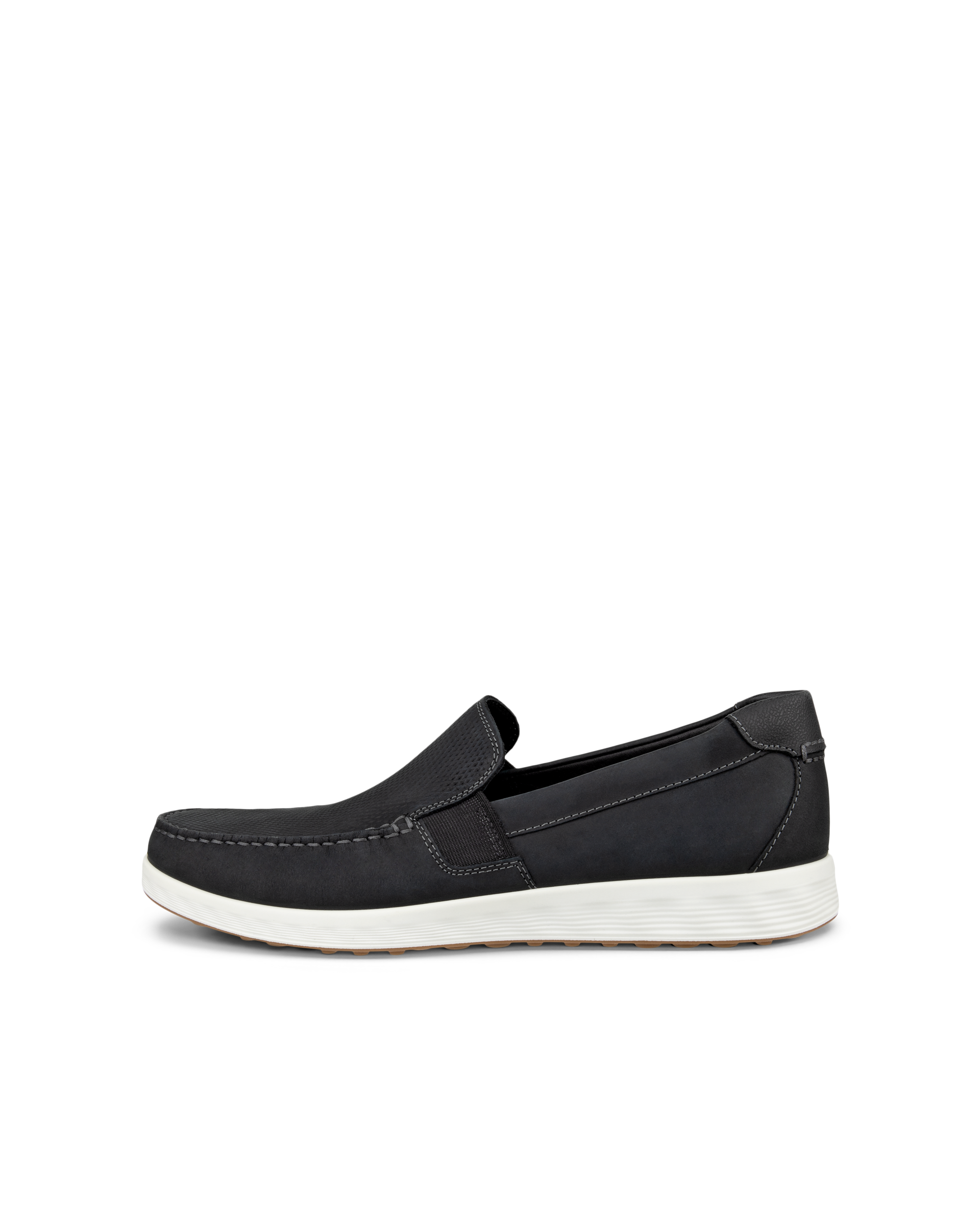 Men's ECCO® S Lite Moc Nubuck Moccasin - Black - Outside