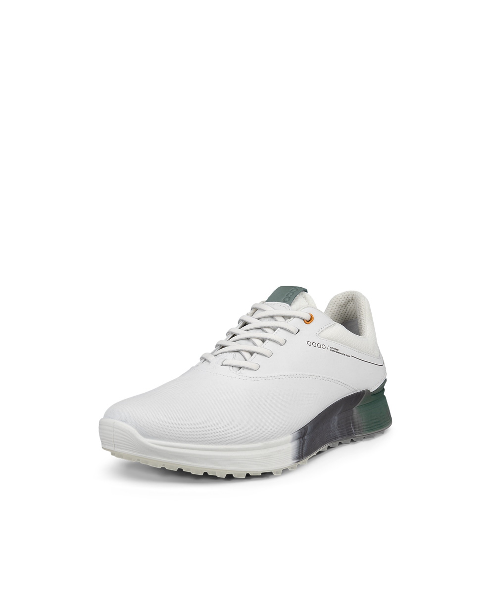 Men's ECCO® Golf S-Three Leather Waterproof Shoe - White - Main